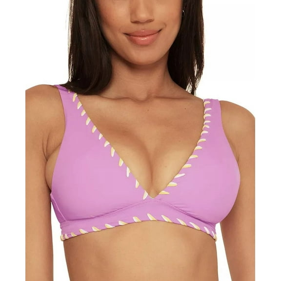 Becca by Rebecca Virtue Top Womens Small Orchid Sea Glass Swimsuit Beach ERK1119