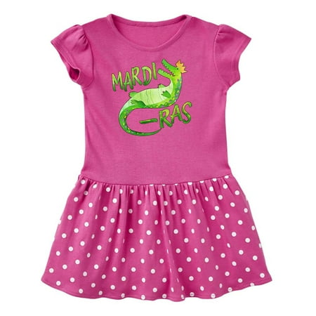 

Inktastic Mardi Gras Alligator in Crown Gift Toddler Girl Dress