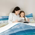 thumbnail image 5 of Homewish Summer Beach Bedding Comforter Set, Marine Ocean Waves Twin Comforter Sets, Teens Kids Boys Girls Bedding Set, Super Cozy Room Decor, 2pcs, 5 of 8