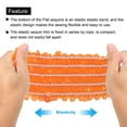 thumbnail image 4 of Unique Bargains 11 Yards 2 Inch Elastic Sequins Trim 5 Row Flat Sequin Strip Sequins Fabric Ribbon for Sewing Orange, 4 of 5