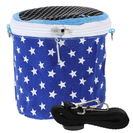 HONMEET Pet Travel Bag 1Pcs Blue Cloth Square Sling for Small Animals Hamster Transport and Outdoor Use