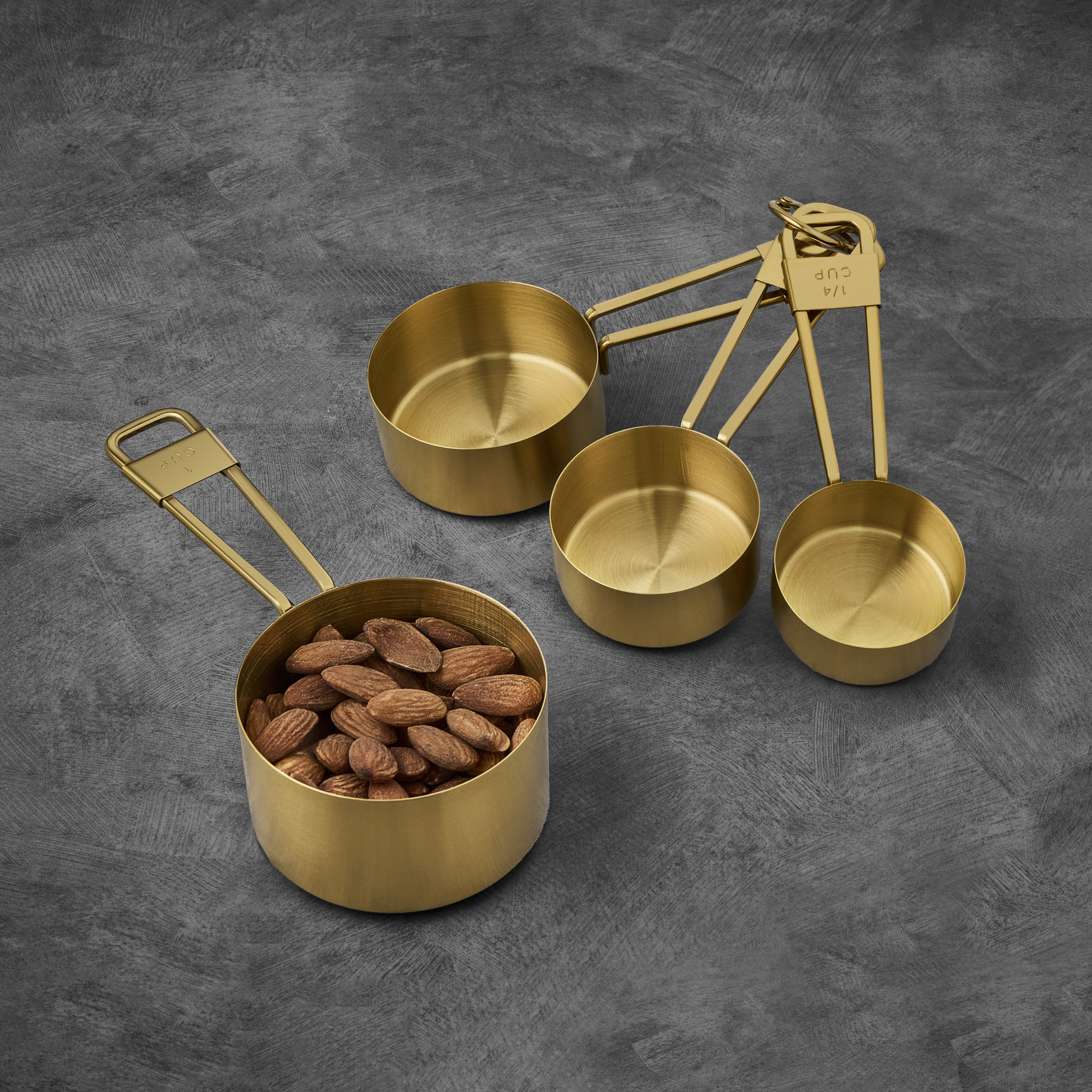 Thyme & Table 4-Piece Gold Stainless Steel Measuring Cup Set photo 5