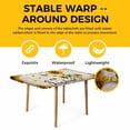 thumbnail image 4 of Vintage Sunflowers Table Cloths for 3 Foot Rectangle Tables, Spring Summer Retro Bees Yellow Floral Patio Waterproof Elastic Fitted Tablecloths, Washable Rectangular Table Cover for Camping, 4 of 8