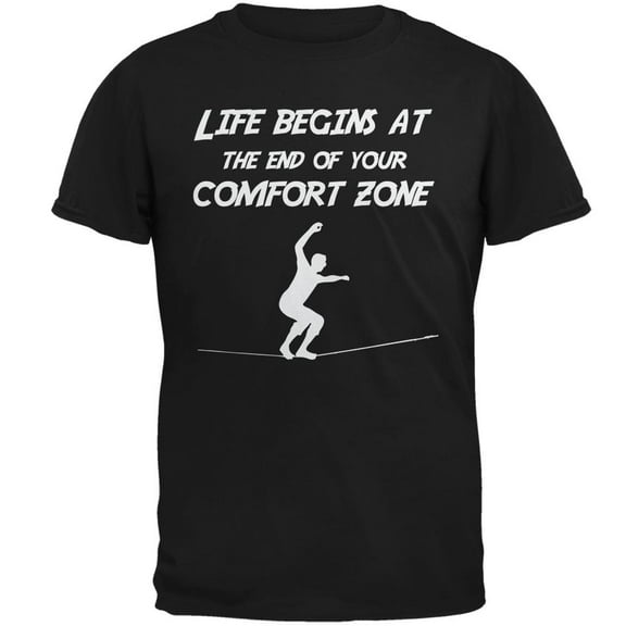 Comfort Zone Slackline Black Adult T-Shirt - Medium