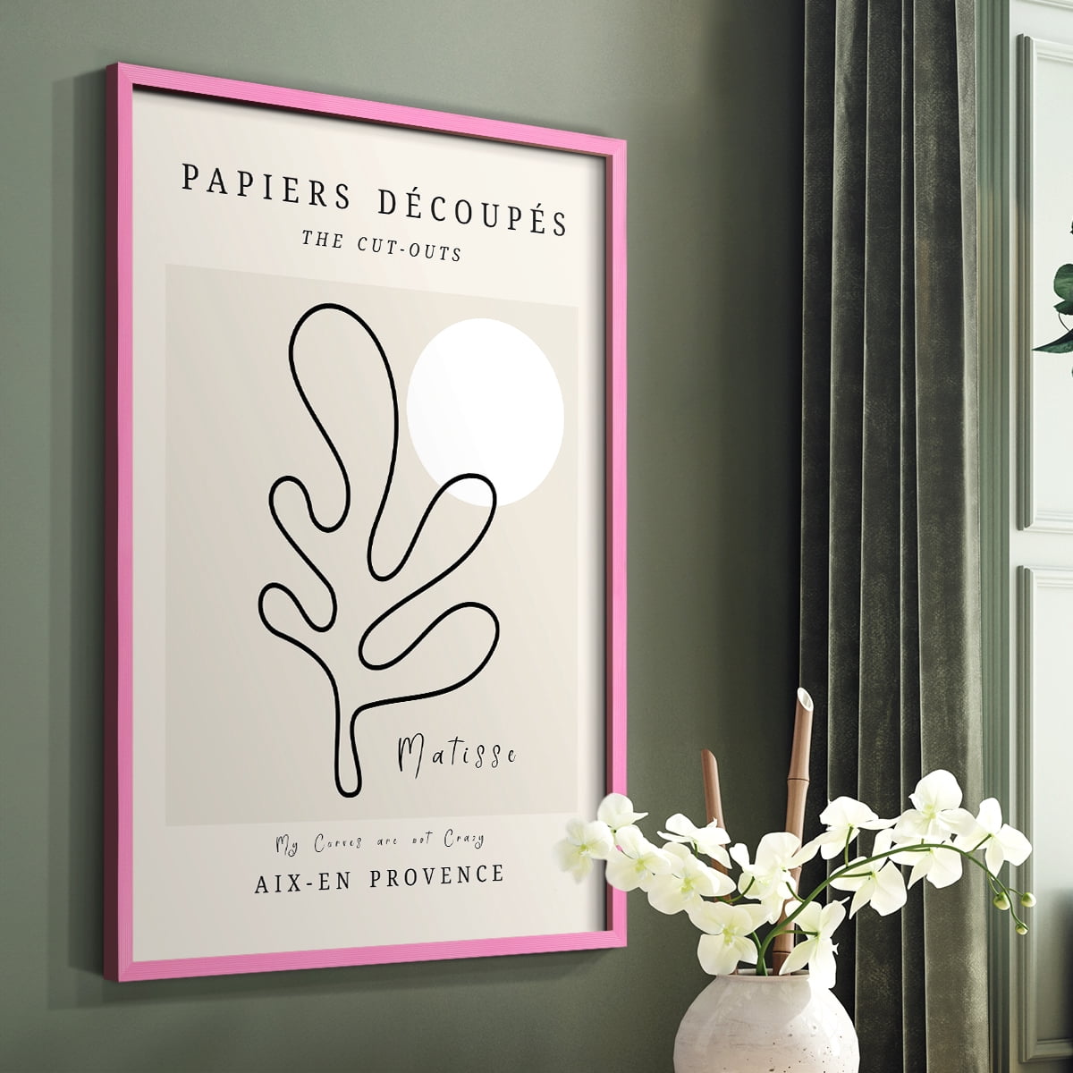 Matisse CCCLXXIV in Pink Solid Wood 8 x 10 Framed Print