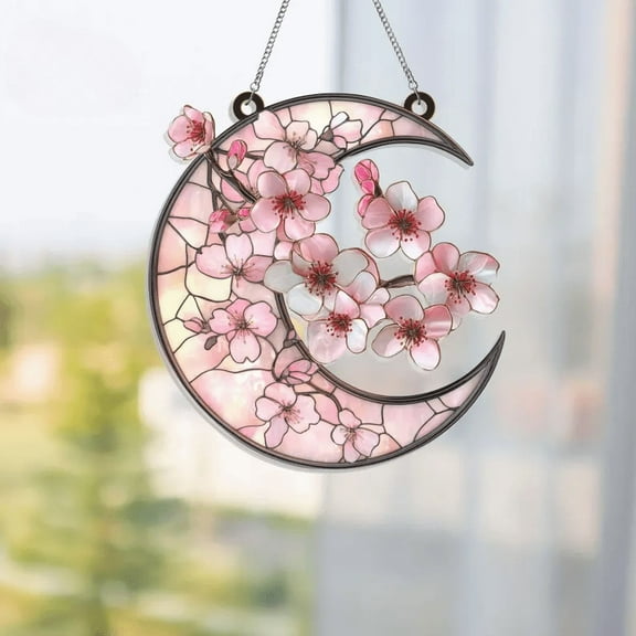 Cherry Blossom Acrylic Suncatcher for Hanging Window Decor