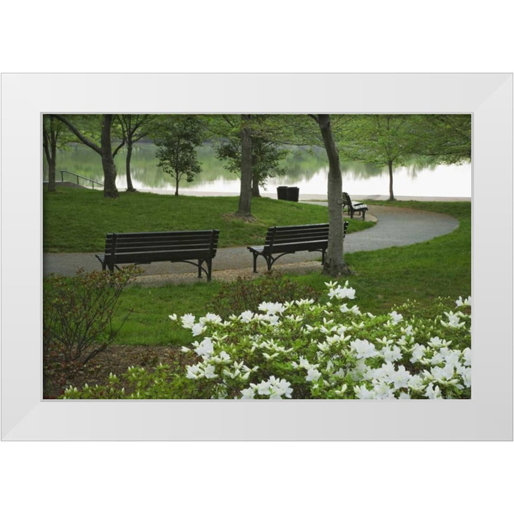 Flaherty Dennis 24x17 White Modern Wood Framed Museum Art Print Titled - Washington DC Franklin D Roosevelt Memorial