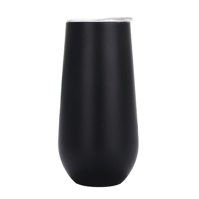 Advancent Copas de cóctel, suministros para el hogar, doble capa, estructura firme, flauta de champán, vaso tostado, vaso de vino negro Type2 NO2 Advancent HA060909-02
