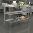 thumbnail image 2 of Flash Furniture Stainless Steel Worktable with 2 Undershleves, 2 of 8