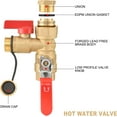 thumbnail image 3 of 3/4" Water Heater Service Valve Kit IPS Isolator Tankless with Pressure Relief Valve, Clean Brass Construction, 3 of 7