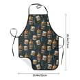 thumbnail image 4 of Naloa 1Pack Adjustable Bib Apron Waterdrop Resistant Cooking Kitchen Aprons for Women Men Chef, Cigar Print, 4 of 5