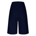 thumbnail image 6 of Women's High Waisted Yoga Shorts with Pockets 2026 Summer Casual Knee Length Comfy Breathable Workout Running Athletic Beach Shorts, 6 of 6