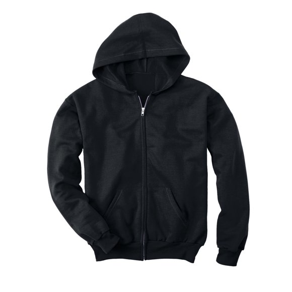 Hanes Kids Comfortblend EcoSmart Full-Zip Hoodie Sweatshirt, XL, Black