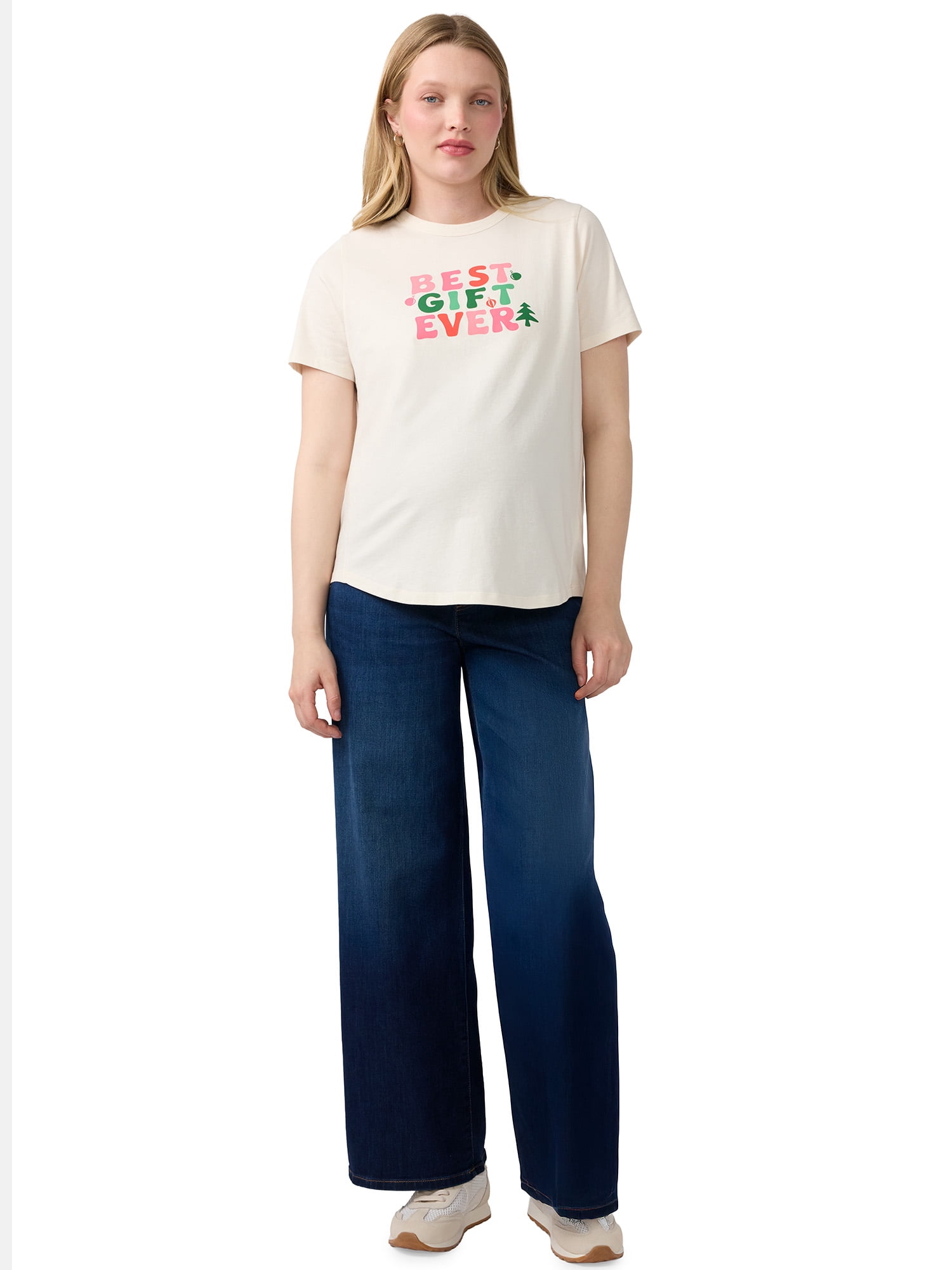 Ingrid & Isabel For Every Belly Women's Maternity Graphic Cotton T-Shirt, Sizes S-XXL