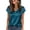 Royal Blue #199, variant on Women Silk Satin Tops Cap Short Sleeve Blouse V Neck Shirts Solid Color Business Casual Outfits Sky Blue XL