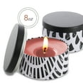 thumbnail image 2 of Hearth & Harbor 8 Oz, 12 Pack Black And White Abstract DIY Candle Containers with Lids - Tin Candle Jars for Making Candles - Metal Candle Jars - Bulk Tins Storage for Candle, 2 of 4