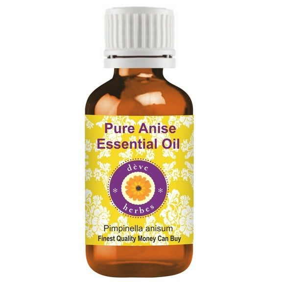 Deve Herbes Pure Anise Essential Oil (Pimpinella anisum) Natural Therapeutic Grade Steam Distilled 5ml (0.16 oz)