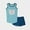 Blue-A, variant on MyFav Big Kids Girls Sleeveless Sleepwear Hearts Shape Striped Pajama Nightgown,6-14Y
