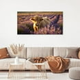 thumbnail image 6 of HFDF Large Highland Cow Wall Art Lavender Cow Pictures Wall Decor Country Landscape Cattle Canvas Painting Print Home Modern Artwork Decorations for Living Room Bedroom Office 20x16inch Framed, 6 of 7