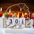 thumbnail image 1 of ORDDIART Calendrier de Décoration de Bureau Réutilisable Calendrier Perpétuel Style Rustique Lot de 1, 1 of 8