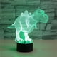 thumbnail image 4 of Fiudx Lámpara de Dinosaurio 3D, Luz Nocturna Led Que Cambia de Color, Decoración Creativa para El Hogar, Funciona con Usb o Pilas, Control Remoto, Ideal para Dormitorio U Oficina, Regalo Genial, Tama, 4 of 7