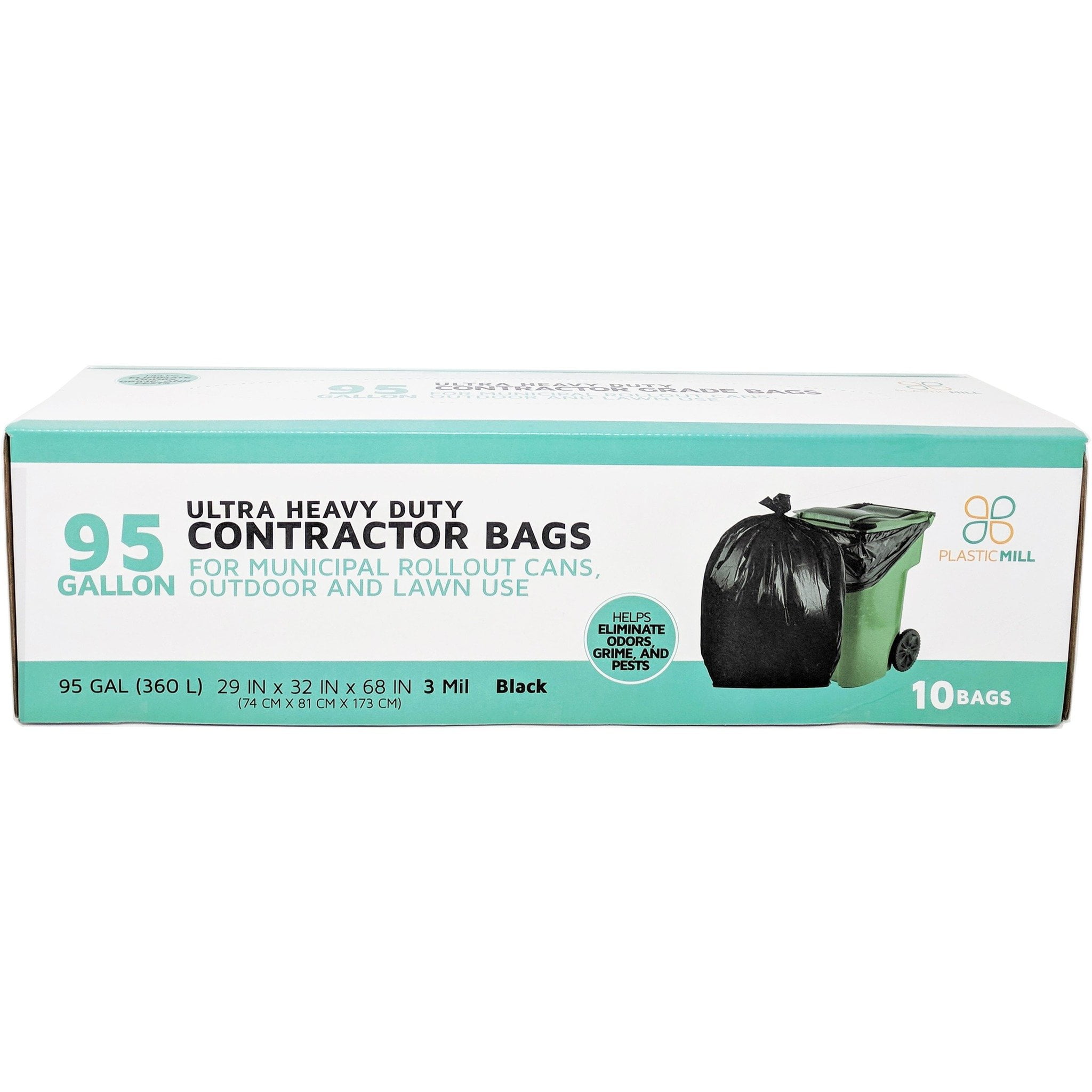 Clear 50x60 3 Mil PlasticMill 64 Gallon Contractor Garbage Bags Clear 50x60 3 Mil PlasticMill 64 Gallon Contractor Garbage Bags