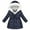Navy, variant on Girls Winter Coats Hooded Jackets Kids Zipper Parka Warm Outwear(Pink,7-8 Years)