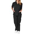 thumbnail image 1 of Women Men Medical Doctor Uniform Scrub Tops Pants Set Nurse Dentist Hospital Suit, 1 of 5
