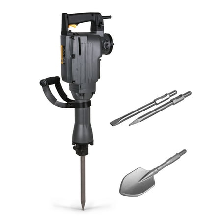 Point Spade - TR Industrial Electric Jackhammer with Point, Flat and Spade Chisels, ETL Listed