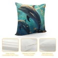 thumbnail image 4 of JRXY  Dolphins Ocean Galaxy Art Beautiful Throw Pillow Case Cover Cushion Pillowcase for Sofa Bed Chair Living Room Home Decor White, 4 of 5
