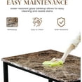 thumbnail image 4 of Recaceik 5 Pieces Dining Table Set for 4, 30.1"H Kitchen Table with Faux Marble Top and 4 Chairs, 4 of 5