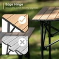 thumbnail image 5 of Camping Table Folding Camp Table Roll Up Surface Lightweight, Collapsible Height Adjustable Suitable for Picnic Adults with Carry Bag for Indoor Outdoor BBQ Picnic Gathering Patio, 5 of 9