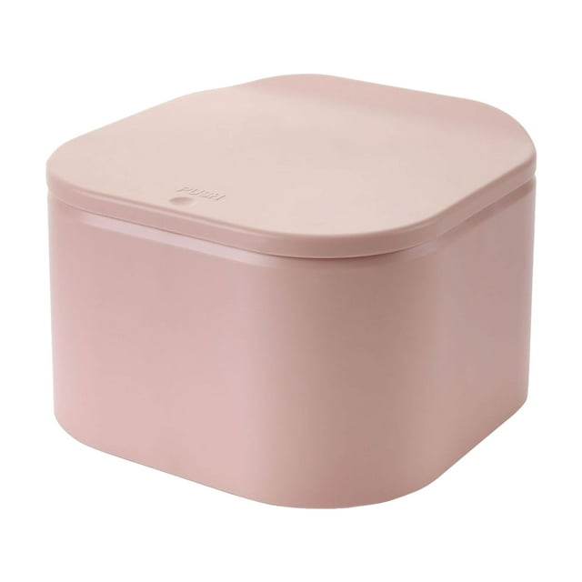 Inteprter Mini bote de basura duradero, hermoso y práctico, aplicaciones amplias, bote de basura pequeño fuerte y duradero Suministros de limpieza para el hogar Rosa