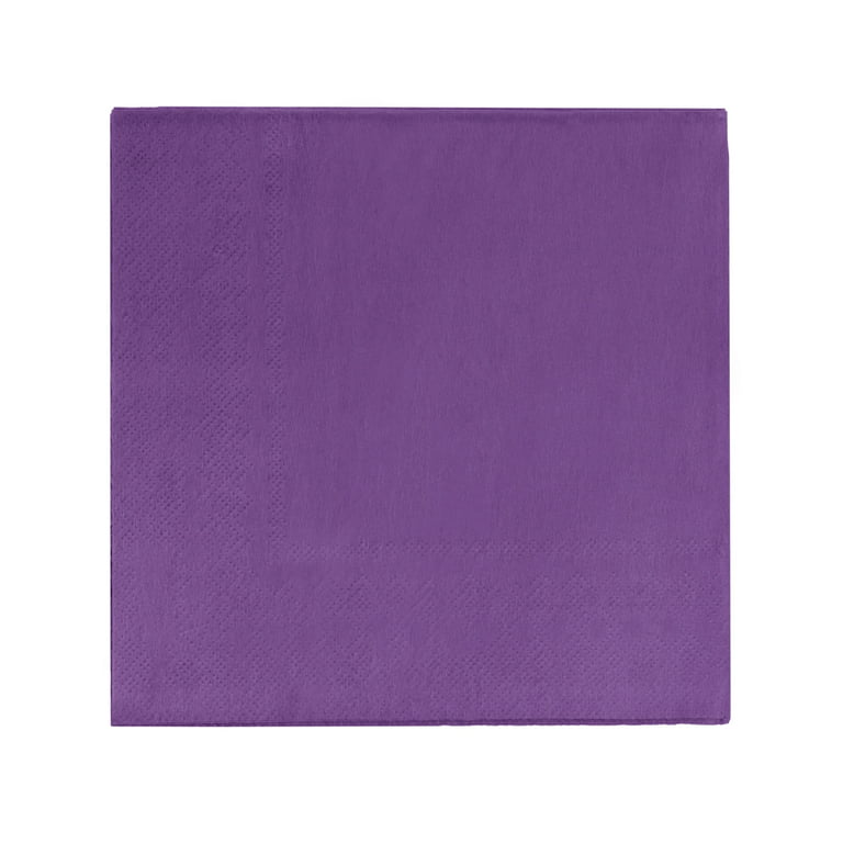 Purple Paper Dinner Napkin, Choice 2-Ply Customizable, 15 x 17 - 1000/Case