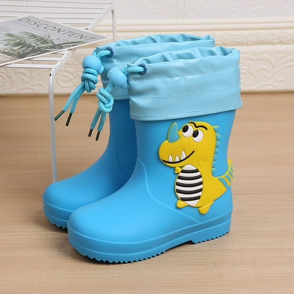 CHUOU Classic Children Rain Boots Rubber Children Water Shoes Rain Boots Kids Baby Cartoon Shoes