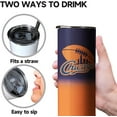 thumbnail image 3 of Chicago Classic Stainless Steel Tumbler with Lid and Straw, City Football Fans Gifts,20oz Football Team Skinny Travel Mug Tumbler Cup Water Botter, 3 of 6