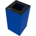 thumbnail image 3 of Global Industrial Square Recycling/Trash Can w/ Waste Lid, 28 Gallon, Blue, 3 of 3