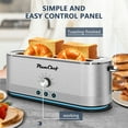 thumbnail image 5 of 4-Slice Toaster , 7 Browning Settings, Defrost/Reheat Functions, Removable Crumb Tray, Full body Stainless Steel Housing 1350W ，Anti-Fingerprint & Anti-Jam, 5 of 7