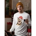 thumbnail image 2 of Dog With Santa Hat Men Sweatshirt, Male 4X-Large, 2 of 4