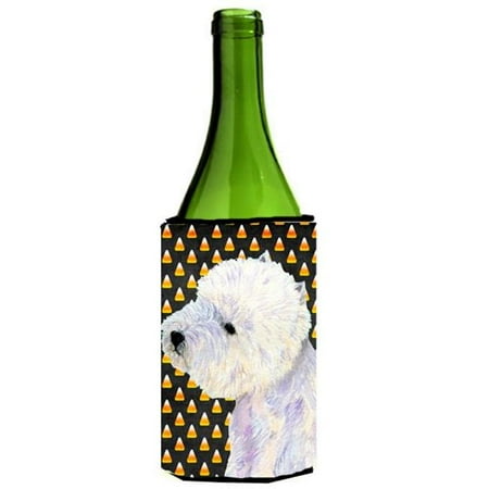 

Westie Candy Corn Halloween Portrait Wine bottle sleeve Hugger - 24 oz.
