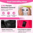 thumbnail image 3 of Patiojoy 12V Kids Ride on Truck Electric Toy Car with Remote Control Wireless Connection USB Port Battery Display Treaded Wheels Soft Start 3 Speed & Spring Suspension Pink, 3 of 10