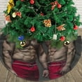 thumbnail image 4 of Christmas Tree Skirt 48" Gay Santa Daddy Xmas Tree Skirts Mat for New Year Holiday Christmas Party Decorations, 4 of 5