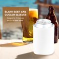 thumbnail image 3 of Uxcell Fundas para latas de cerveza en blanco, fundas colapsables a granel, cubiertas aislantes de espuma para botellas blancas 100, 3 of 7