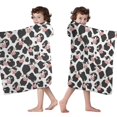 thumbnail image 4 of White Cow Black Spot Pattern Hooded Bath Towel，50"x30" for Ages 3 To 12 Kids, Quick Dry Lightweight Soft Microfiber Hood Beach Towel Cover Up for Kids, 4 of 7
