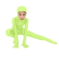 thumbnail image 3 of Coerni Orange Jumpsuit for Kids Festival Stretch Plain Unitard&nbsp;Spandex Bodysuit Boys Girls Halloween Open Face Full Body Suit, 3 of 5