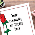 thumbnail image 5 of Single Red Rose Letterhead Laser & Inkjet Printer Paper, 80 Sheet Pack, 5 of 7