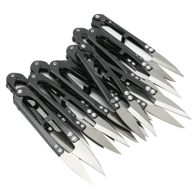 12Pcs Sewing Scissors, Portable Carbon Steel DIY Yarn Scissors Mini Lightweight Thread Scissors Embroidery Thread Thrum Yarn Trimming Nipper