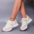 thumbnail image 4 of Rokment Women Retro Color Block Running Trainners Skate Shoes Comfortable Suede Platform Non Slip Jogging Walking Tennis Sneakers for School Streetwear Casual, 4 of 9
