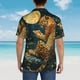 thumbnail image 4 of Balery Leopard Reading Tarot Cards Camisas hawaianas de manga corta para hombre, camisas playeras de corte holgado, camisas de vacaciones con botones,3X-Large, 4 of 7