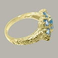 thumbnail image 4 of LBG British Made 9k Yellow Gold Natural Blue Topaz Womens Statement Ring - 33 size options - Size 5, 4 of 8